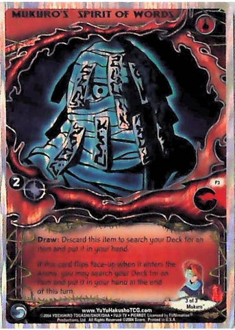 Yu Yu Hakusho TCG | Mukuro's Spirit of Words (Foil) - Betrayal #P3 | The Nerd Merchant