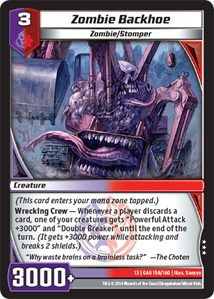 Kaijudo | Zombie Backhoe - Level 3 (13GAU) | The Nerd Merchant