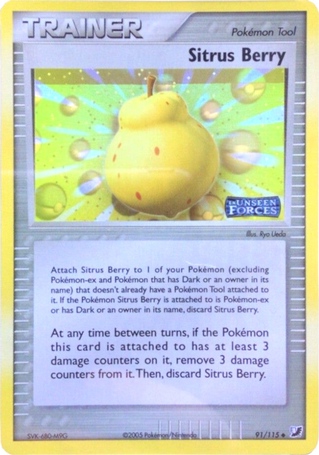 Pokemon | Sitrus Berry (91/115) (Stamped) [EX: Unseen Forces] | The Nerd Merchant