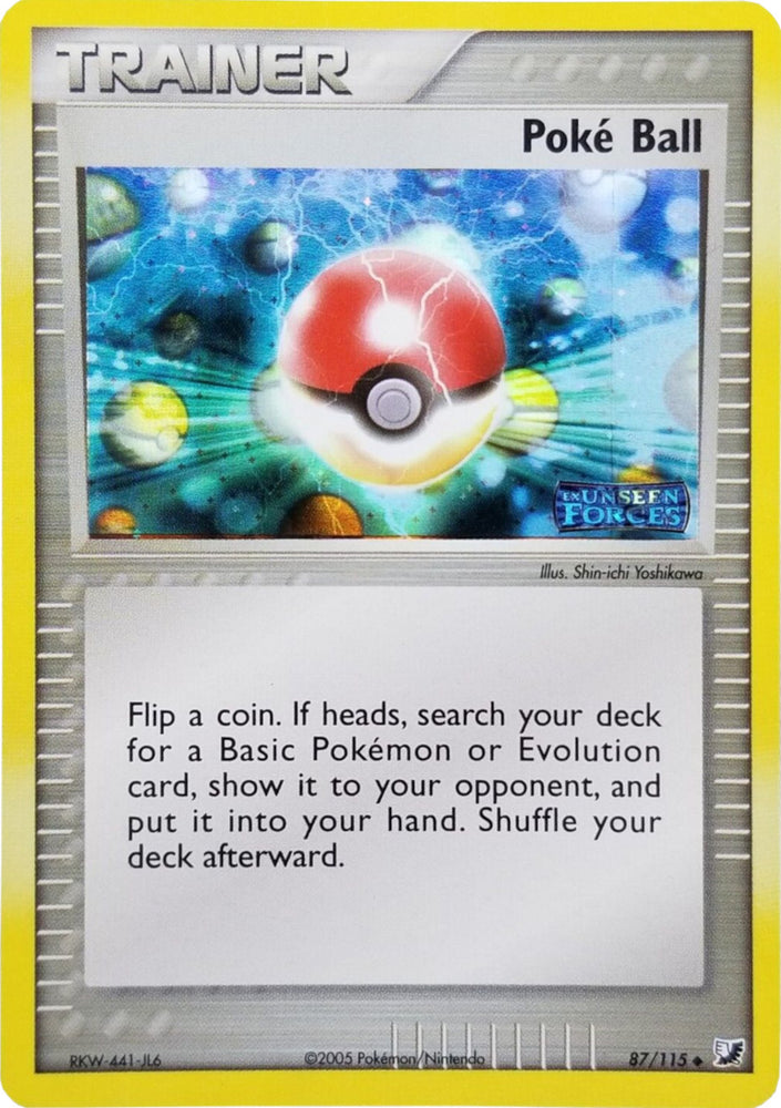 Pokemon | Poke Ball (87/115) (Stamped) [EX: Unseen Forces] | The Nerd Merchant