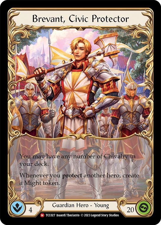 Flesh and Blood TCG | Brevant, Civic Protector [TCC027] (Round the Table: TCC x LSS)  Rainbow Foil | The Nerd Merchant