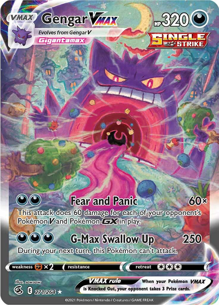 Pokemon | Gengar VMAX (271/264) [Sword & Shield: Fusion Strike] | The Nerd Merchant