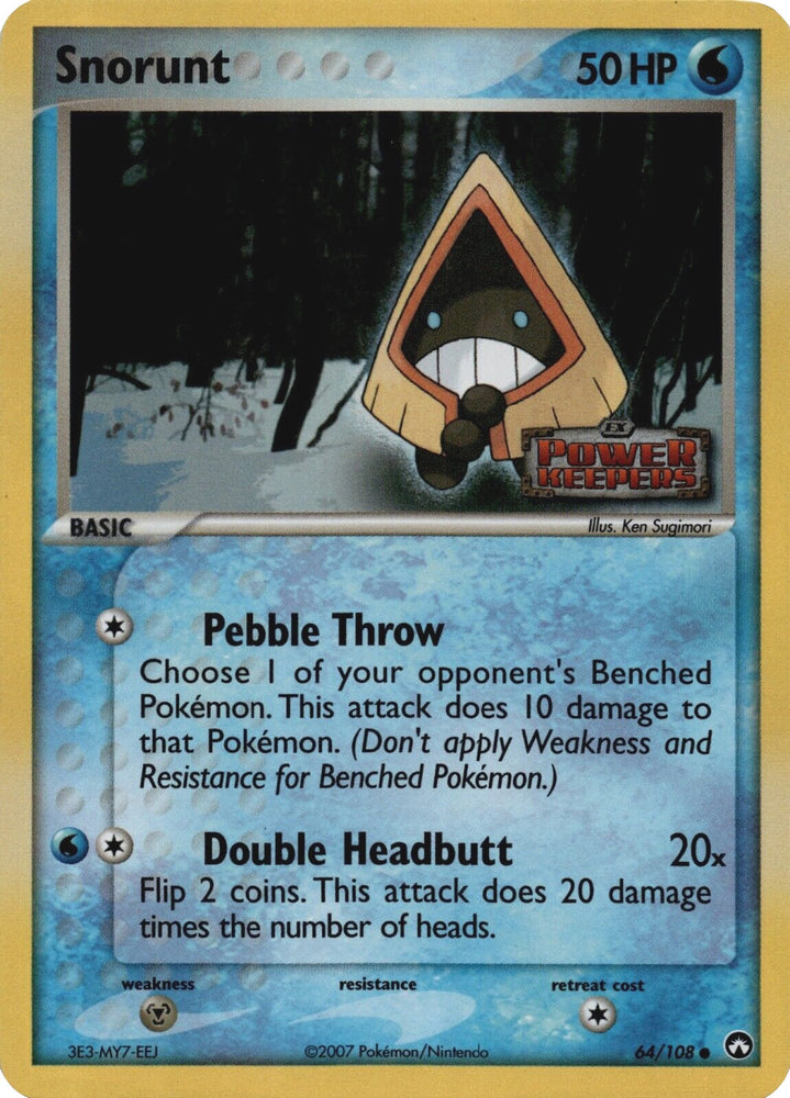 Pokemon | Snorunt (64/108) (Stamped) [EX: Power Keepers] | The Nerd Merchant