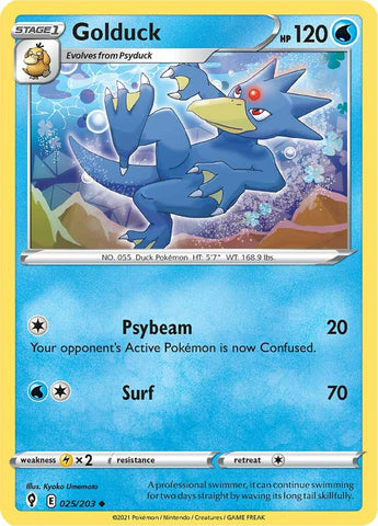 Pokemon | Golduck (025/203) [Sword & Shield: Evolving Skies] | The Nerd Merchant
