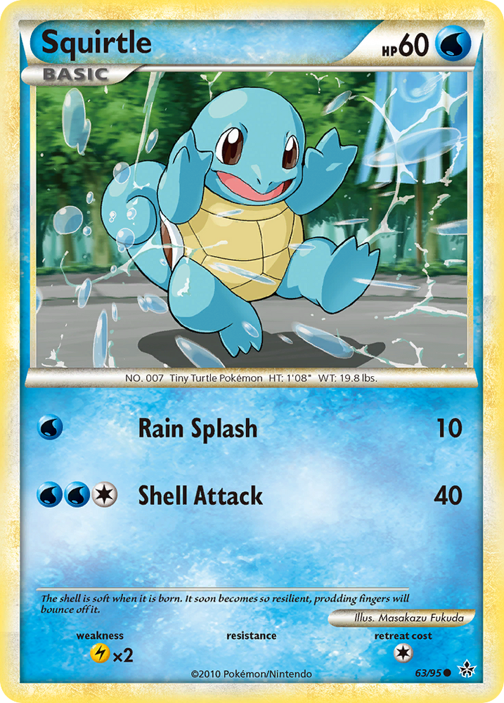 Pokemon | Squirtle (63/95) [HeartGold & SoulSilver: Unleashed] | The Nerd Merchant