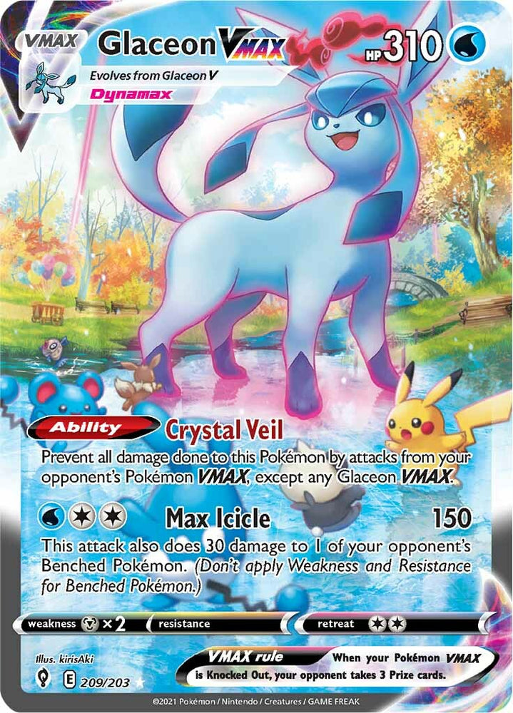 Pokemon | Glaceon VMAX (209/203) [Sword & Shield: Evolving Skies] | The Nerd Merchant