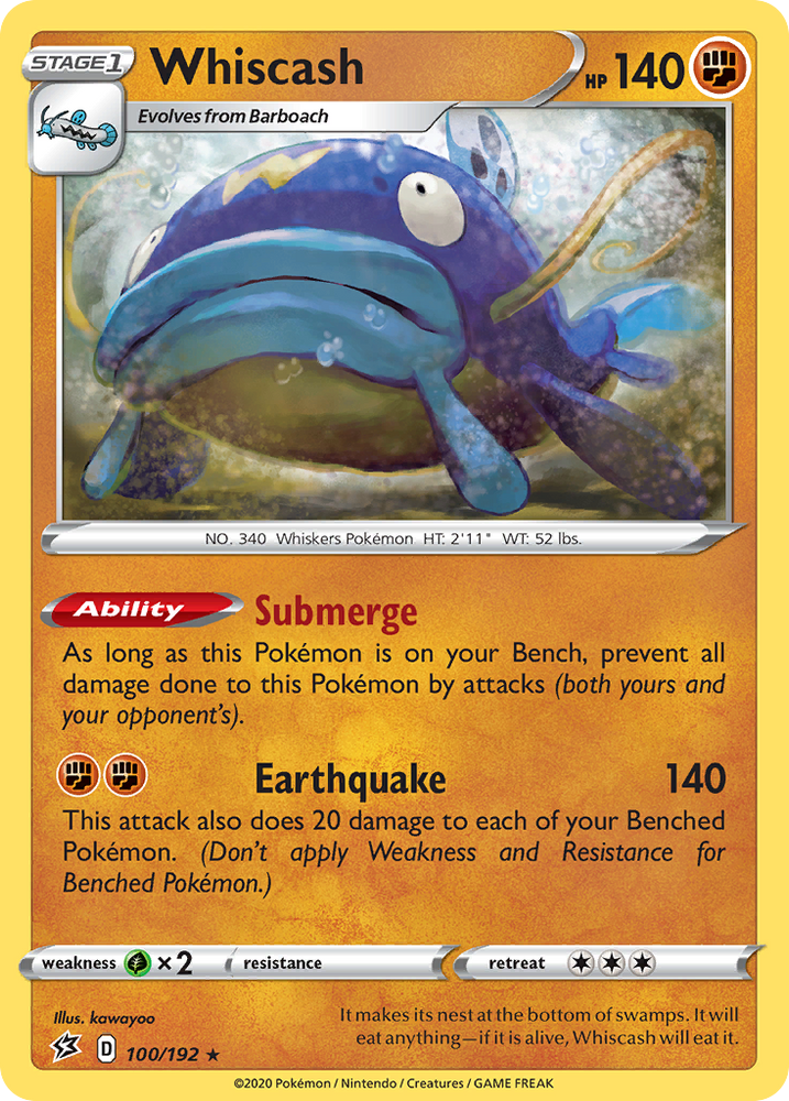 Pokemon | Whiscash (100/192) [Sword & Shield: Rebel Clash] | The Nerd Merchant