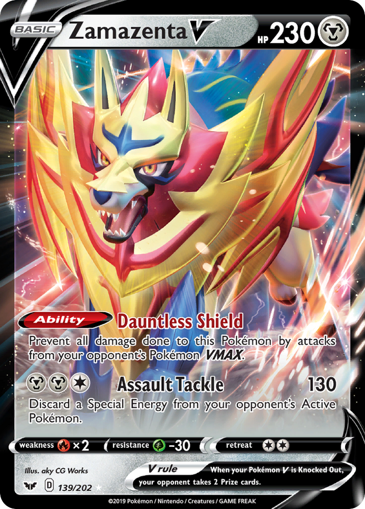 Pokemon | Zamazenta V (139/202) [Sword & Shield: Base Set] | The Nerd Merchant