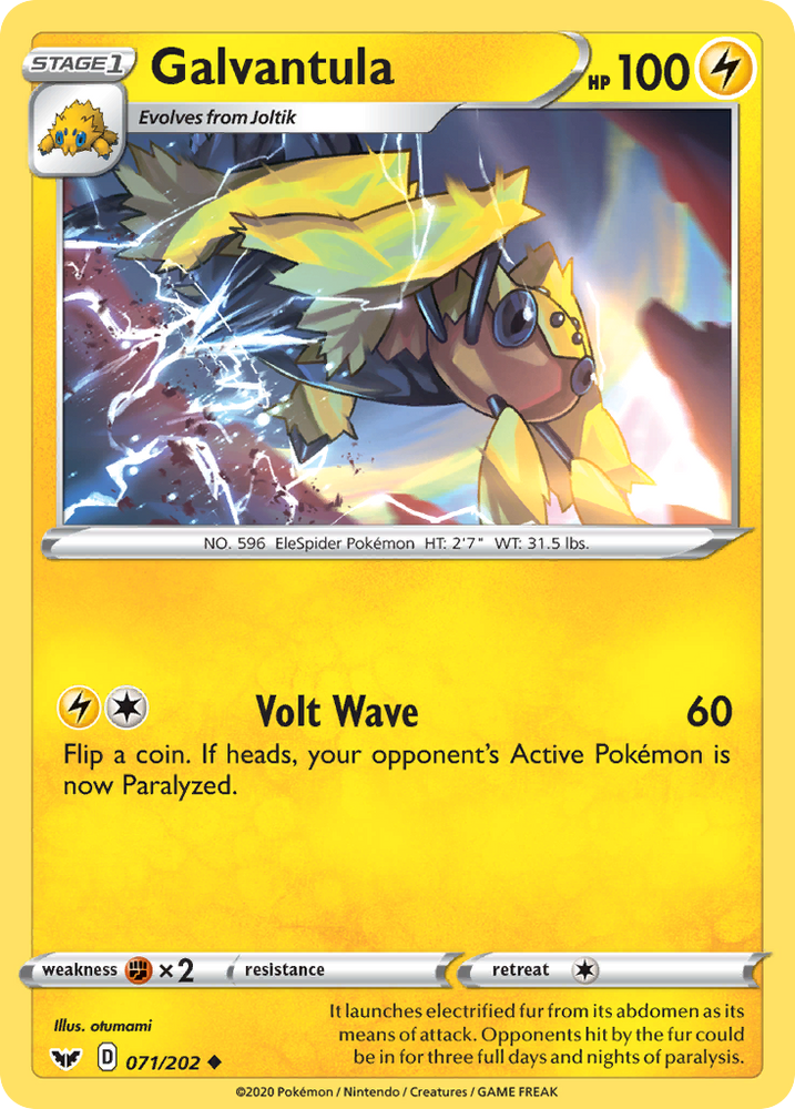 Pokemon | Galvantula (071/202) [Sword & Shield: Base Set] | The Nerd Merchant