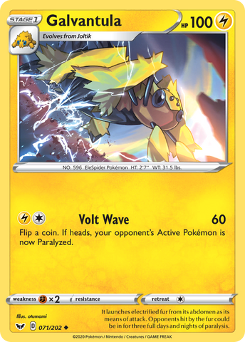 Pokemon | Galvantula (071/202) [Sword & Shield: Base Set] | The Nerd Merchant