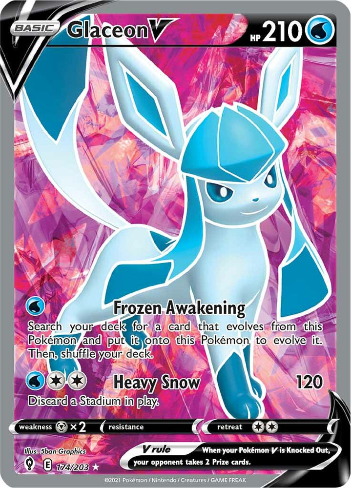Pokemon | Glaceon V (174/203) [Sword & Shield: Evolving Skies] | The Nerd Merchant