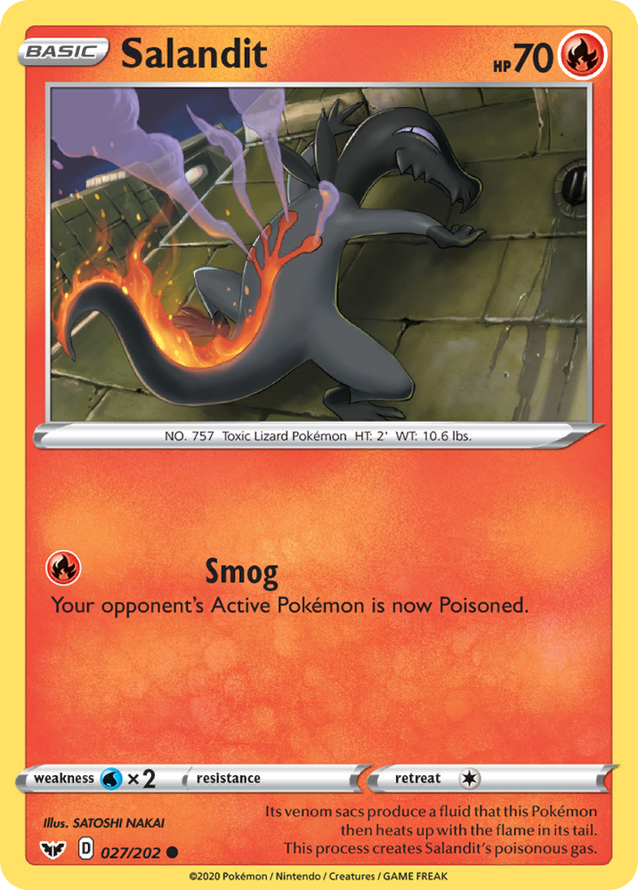 Pokemon | Salandit (027/202) [Sword & Shield: Base Set] | The Nerd Merchant