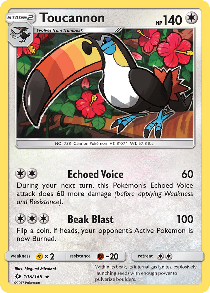 Pokemon | Toucannon (108/149) [Sun & Moon: Base Set] | The Nerd Merchant