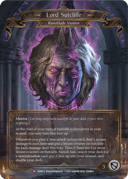 Flesh and Blood TCG | Lord Sutcliffe [CHN002] (Monarch Chane Blitz Deck) | The Nerd Merchant