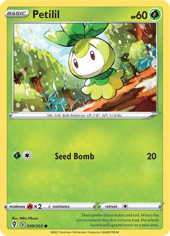 Pokemon | Petilil (009/203) [Sword & Shield: Evolving Skies] | The Nerd Merchant