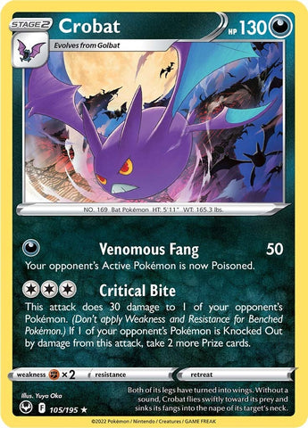 Pokemon | Crobat (105/195) [Sword & Shield: Silver Tempest] | The Nerd Merchant