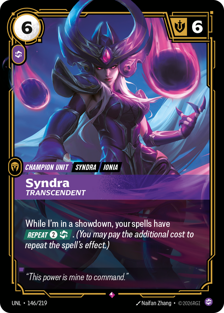 Syndra - Transcendent (Foil) - Unleashed (146/219)