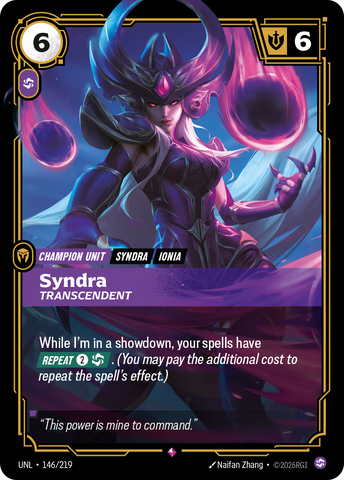 Syndra - Transcendent (Foil) - Unleashed (146/219)