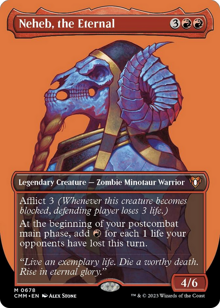 Magic | Neheb, the Eternal (Borderless Profile) [Commander Masters] | The Nerd Merchant