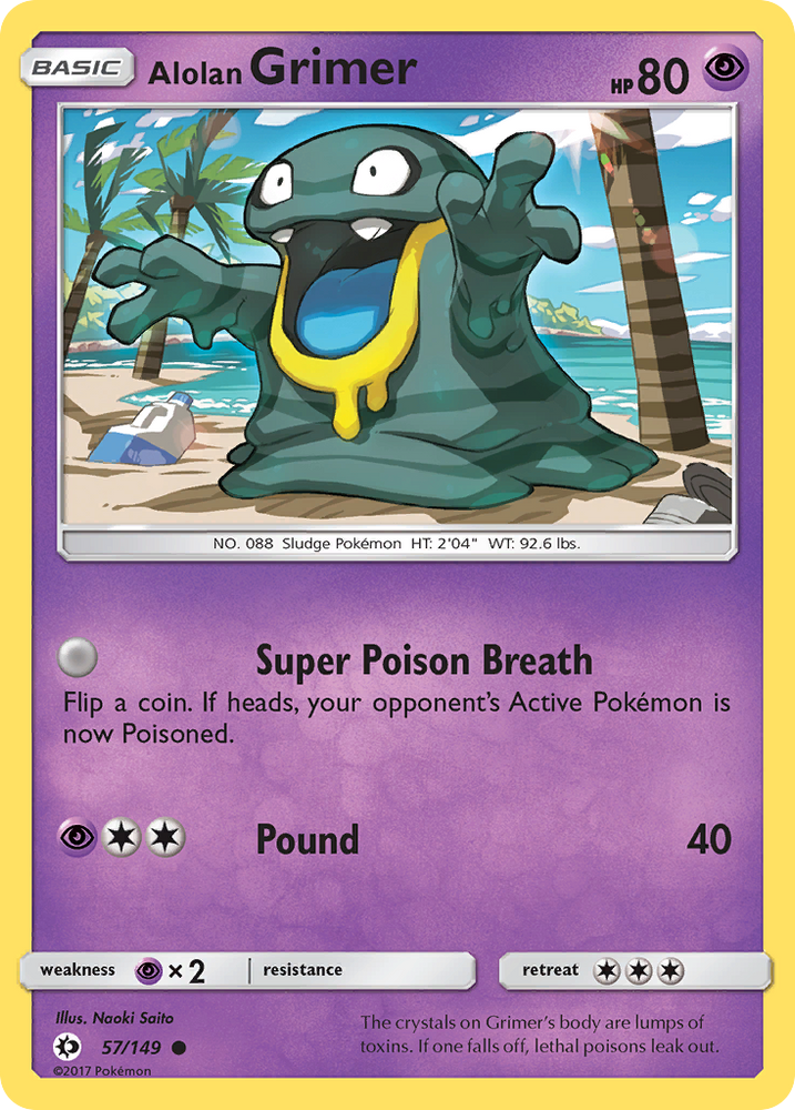 Pokemon | Alolan Grimer (57/149) [Sun & Moon: Base Set] | The Nerd Merchant