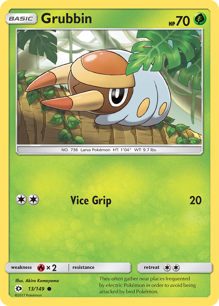 Pokemon | Grubbin (13/149) [Sun & Moon: Base Set] | The Nerd Merchant
