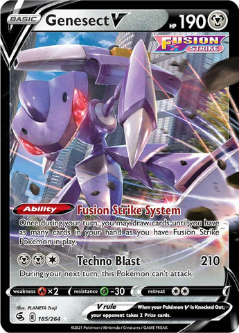 Pokemon | Genesect V (185/264) [Sword & Shield: Fusion Strike] | The Nerd Merchant