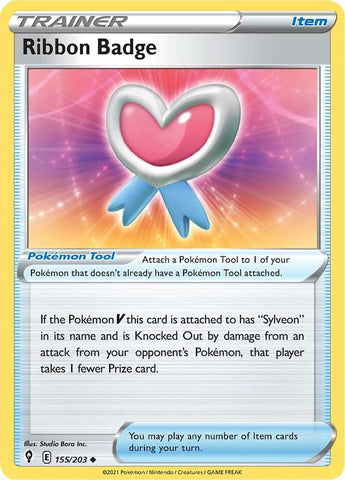 Pokemon | Ribbon Badge (155/203) [Sword & Shield: Evolving Skies] | The Nerd Merchant