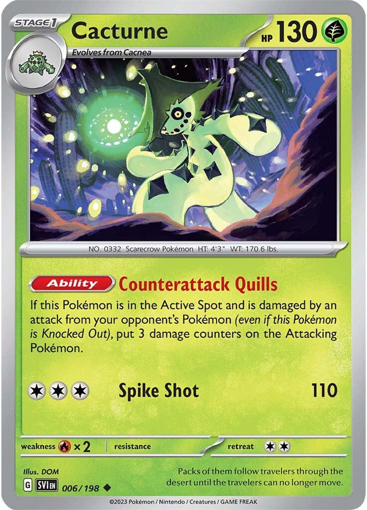 Pokemon | Cacturne (006/198) [Scarlet & Violet: Base Set] | The Nerd Merchant