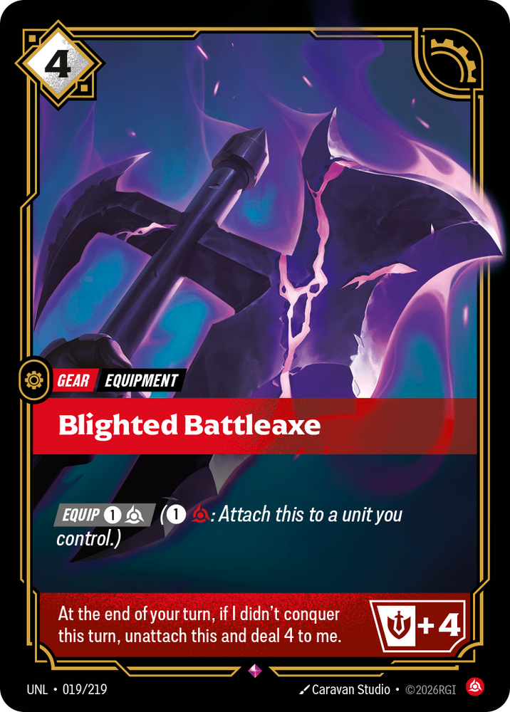 Blighted Battleaxe (Foil) - Unleashed (019/219)