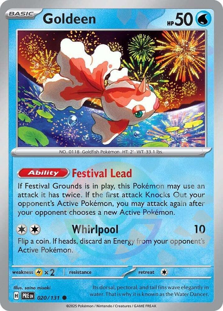 Pokemon | Goldeen (020/131) (Poke Ball Pattern) [Scarlet & Violet: Prismatic Evolutions] | The Nerd Merchant