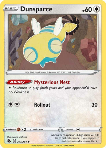 Pokemon | Dunsparce (207/264) [Sword & Shield: Fusion Strike] | The Nerd Merchant
