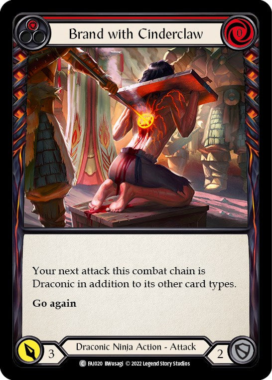 Flesh and Blood TCG | Brand with Cinderclaw (Red) [FAI020] (Uprising Fai Blitz Deck) | The Nerd Merchant