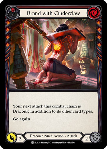 Flesh and Blood TCG | Brand with Cinderclaw (Red) [FAI020] (Uprising Fai Blitz Deck) | The Nerd Merchant