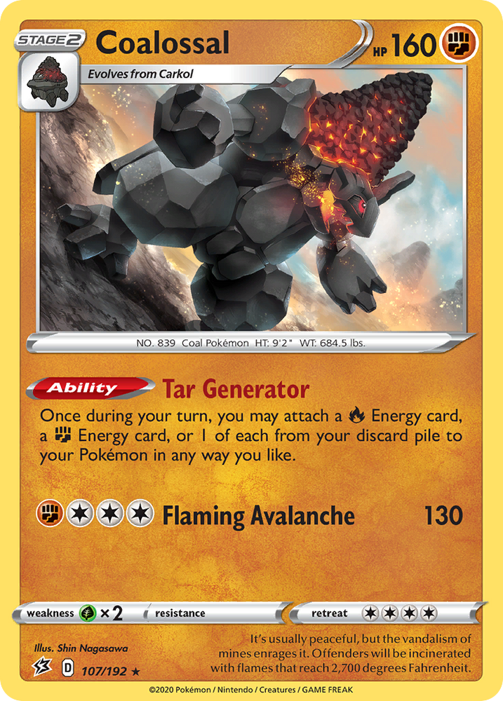 Pokemon | Coalossal (107/192) [Sword & Shield: Rebel Clash] | The Nerd Merchant
