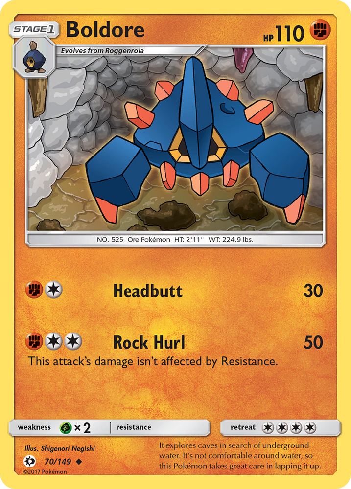 Pokemon | Boldore (70/149) [Sun & Moon: Base Set] | The Nerd Merchant