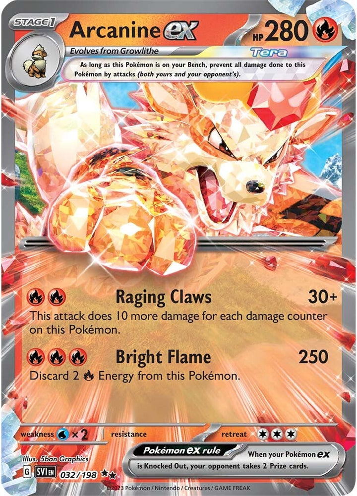 Pokemon | Arcanine ex (032/198) [Scarlet & Violet: Base Set] | The Nerd Merchant