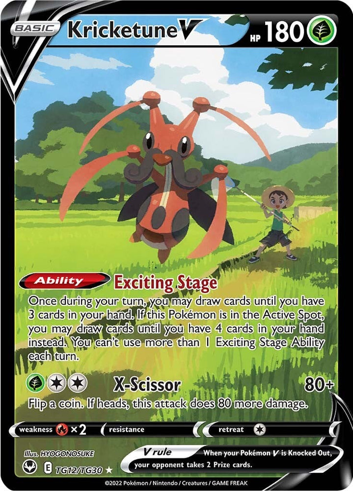 Pokemon | Kricketune V (TG12/TG30) [Sword & Shield: Silver Tempest] | The Nerd Merchant