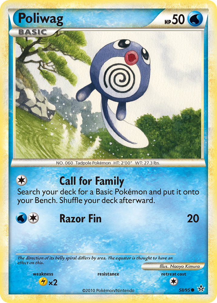 Pokemon | Poliwag (58/95) [HeartGold & SoulSilver: Unleashed] | The Nerd Merchant