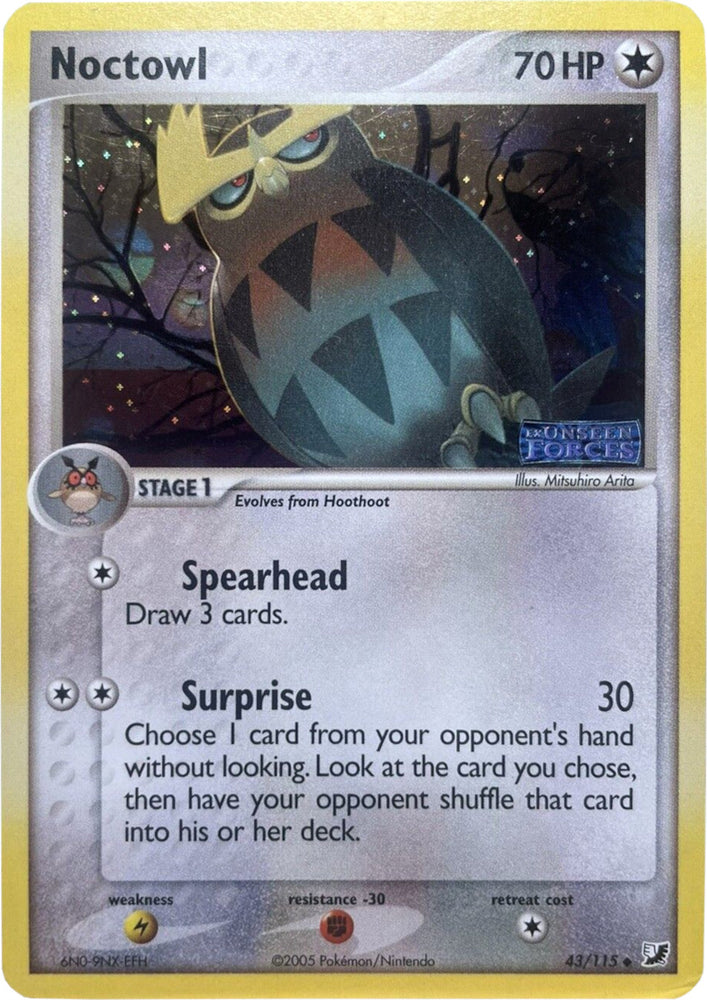Pokemon | Noctowl (43/115) (Stamped) [EX: Unseen Forces] | The Nerd Merchant
