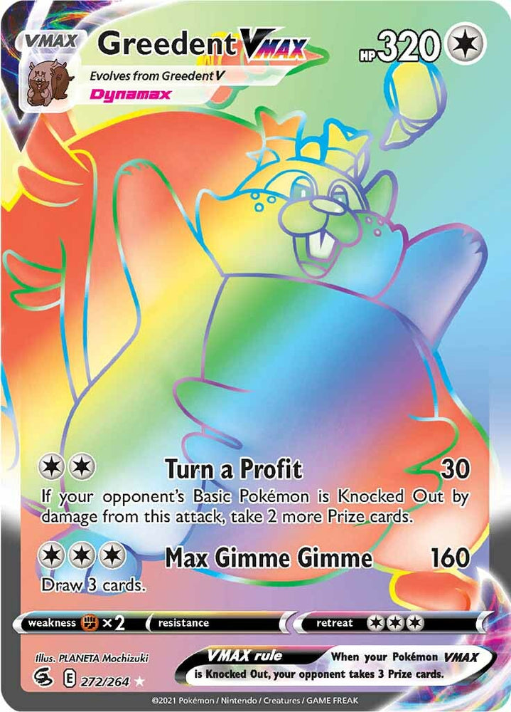 Pokemon | Greedent VMAX (272/264) [Sword & Shield: Fusion Strike] | The Nerd Merchant