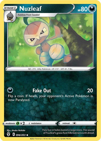 Pokemon | Nuzleaf (096/203) [Sword & Shield: Evolving Skies] | The Nerd Merchant