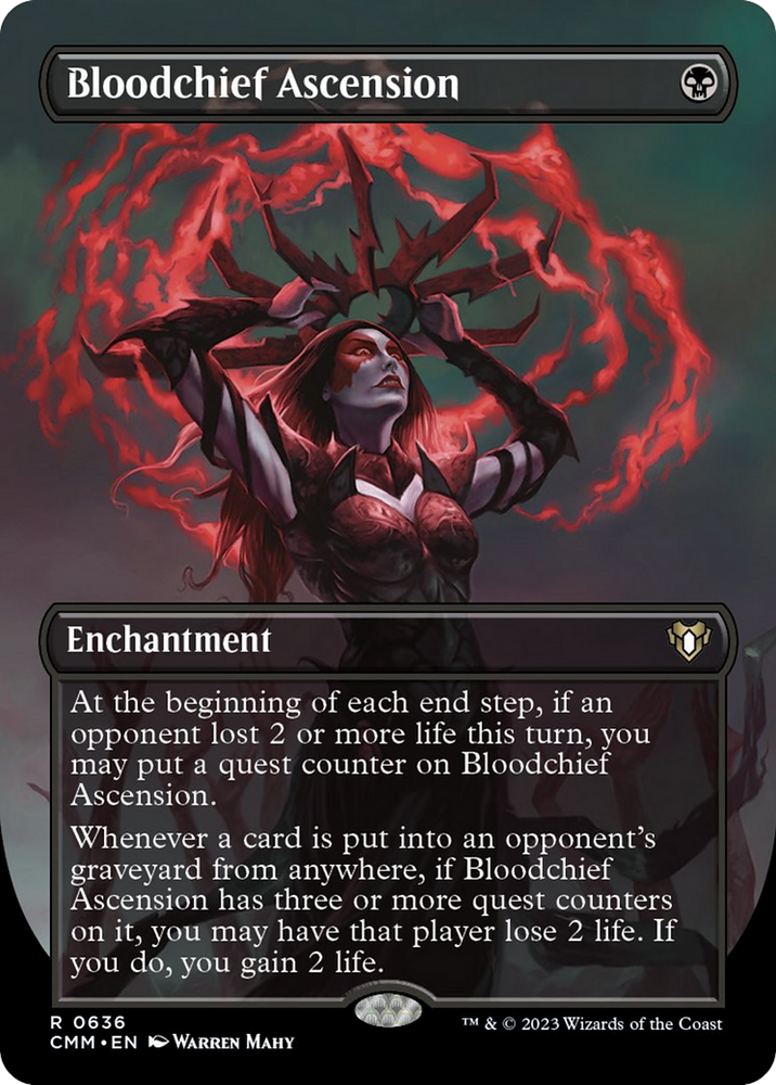 Magic | Bloodchief Ascension (Borderless Alternate Art) [Commander Masters] | The Nerd Merchant