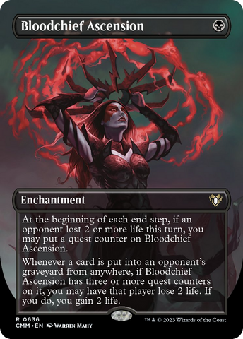 Magic | Bloodchief Ascension (Borderless Alternate Art) [Commander Masters] | The Nerd Merchant