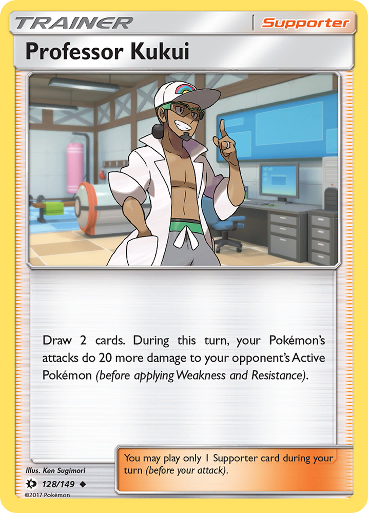 Pokemon | Professor Kukui (128/149) [Sun & Moon: Base Set] | The Nerd Merchant