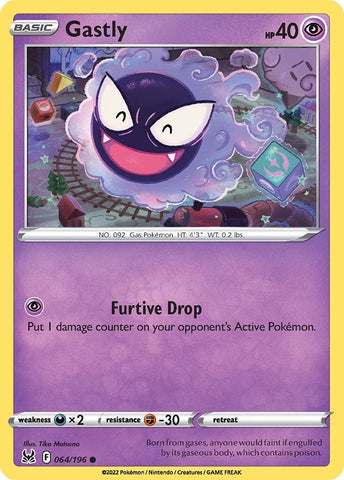 Pokemon | Gastly (064/196) [Sword & Shield: Lost Origin] | The Nerd Merchant