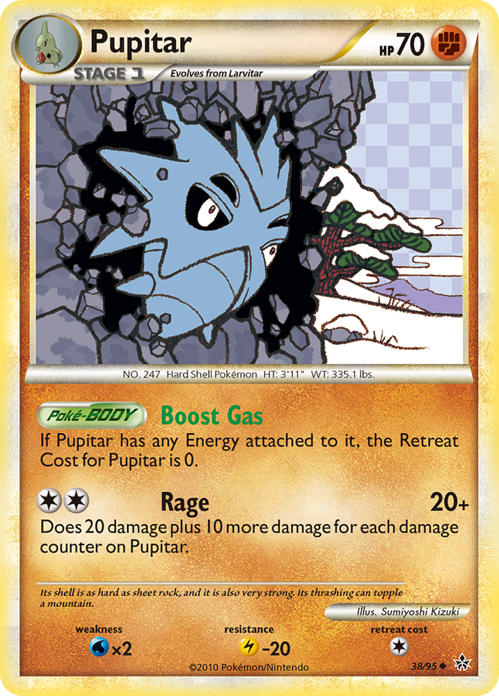 Pokemon | Pupitar (38/95) [HeartGold & SoulSilver: Unleashed] | The Nerd Merchant