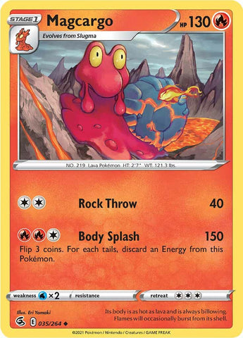 Pokemon | Magcargo (035/264) [Sword & Shield: Fusion Strike] | The Nerd Merchant