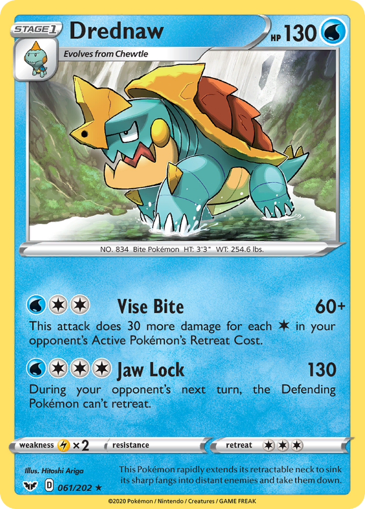 Pokemon | Drednaw (061/202) [Sword & Shield: Base Set] | The Nerd Merchant