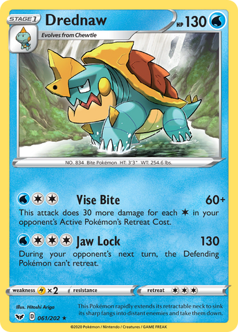 Pokemon | Drednaw (061/202) [Sword & Shield: Base Set] | The Nerd Merchant