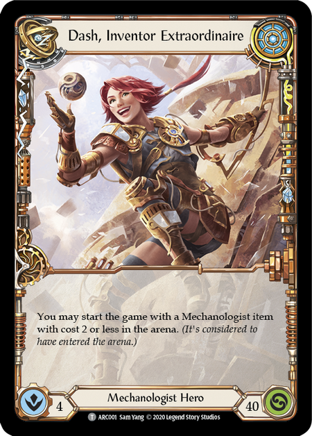 Flesh and Blood TCG | Dash, Inventor Extraordinaire // Nebula Blade [U-ARC001 // U-ARC077] (Arcane Rising Unlimited) | The Nerd Merchant